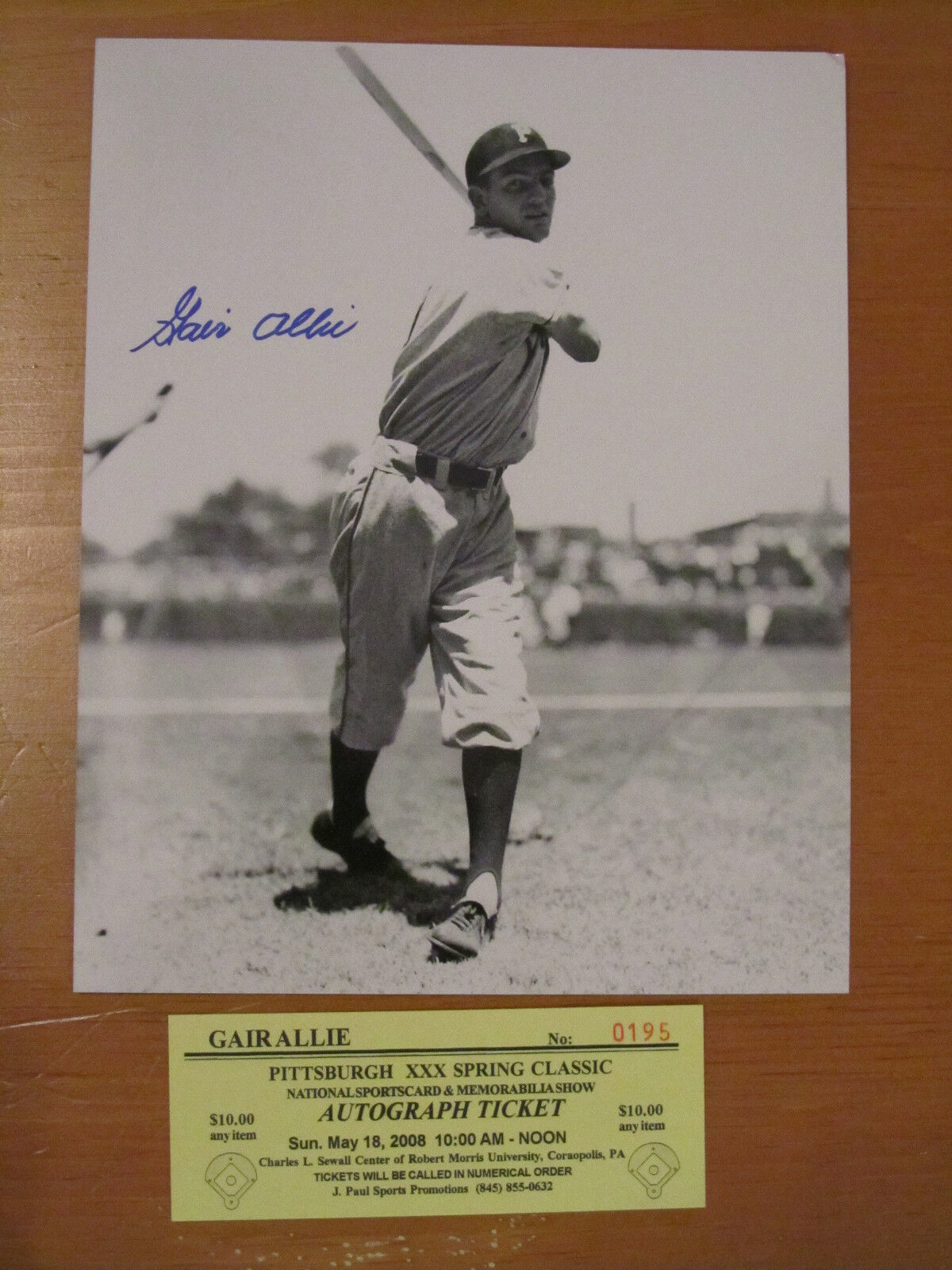 Gair Allie signed 8x10 Photo Poster painting Pittsburgh Pirates 1954 autograph