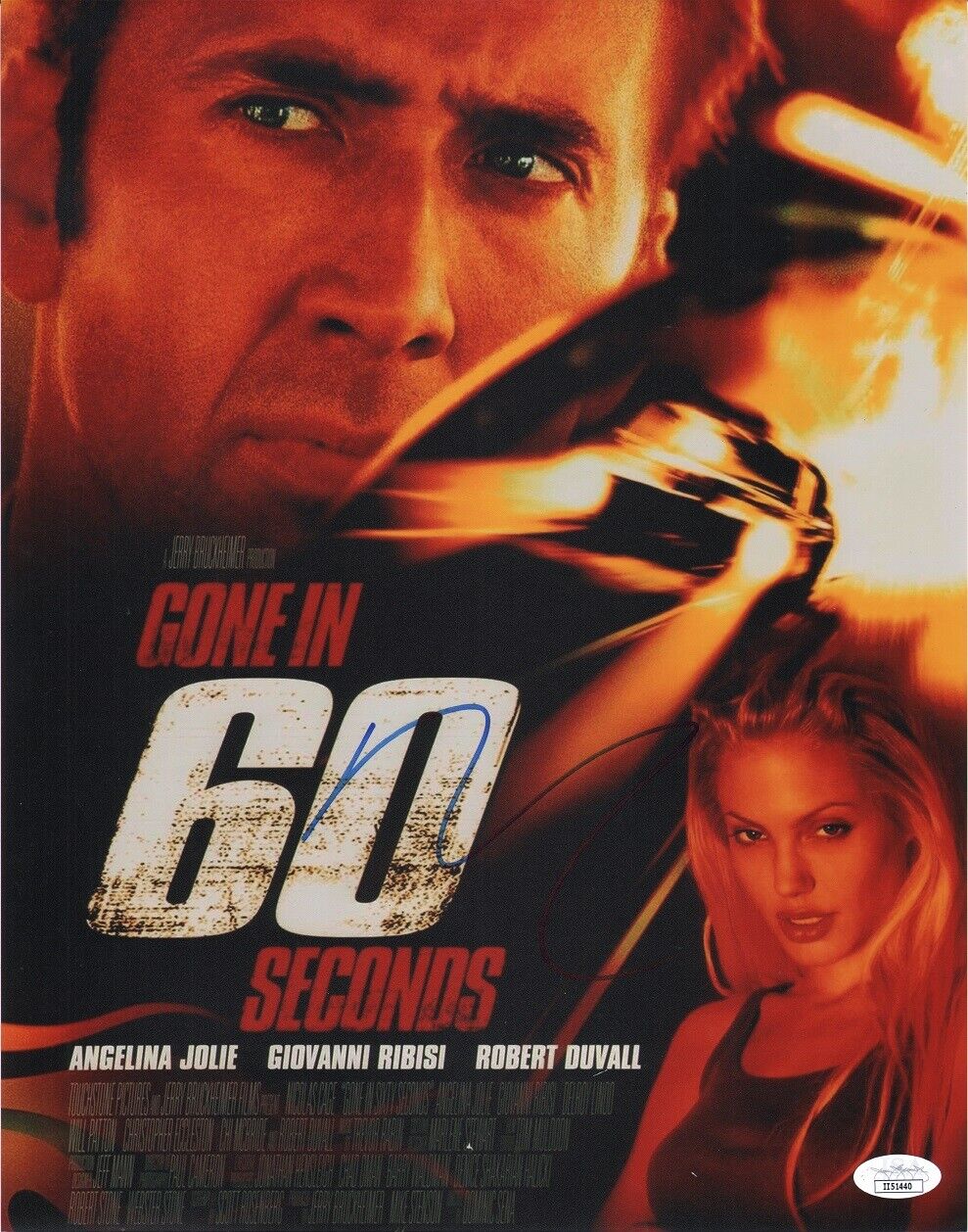 NICOLAS CAGE Authentic Hand-Signed GONE IN 60 SECONDS