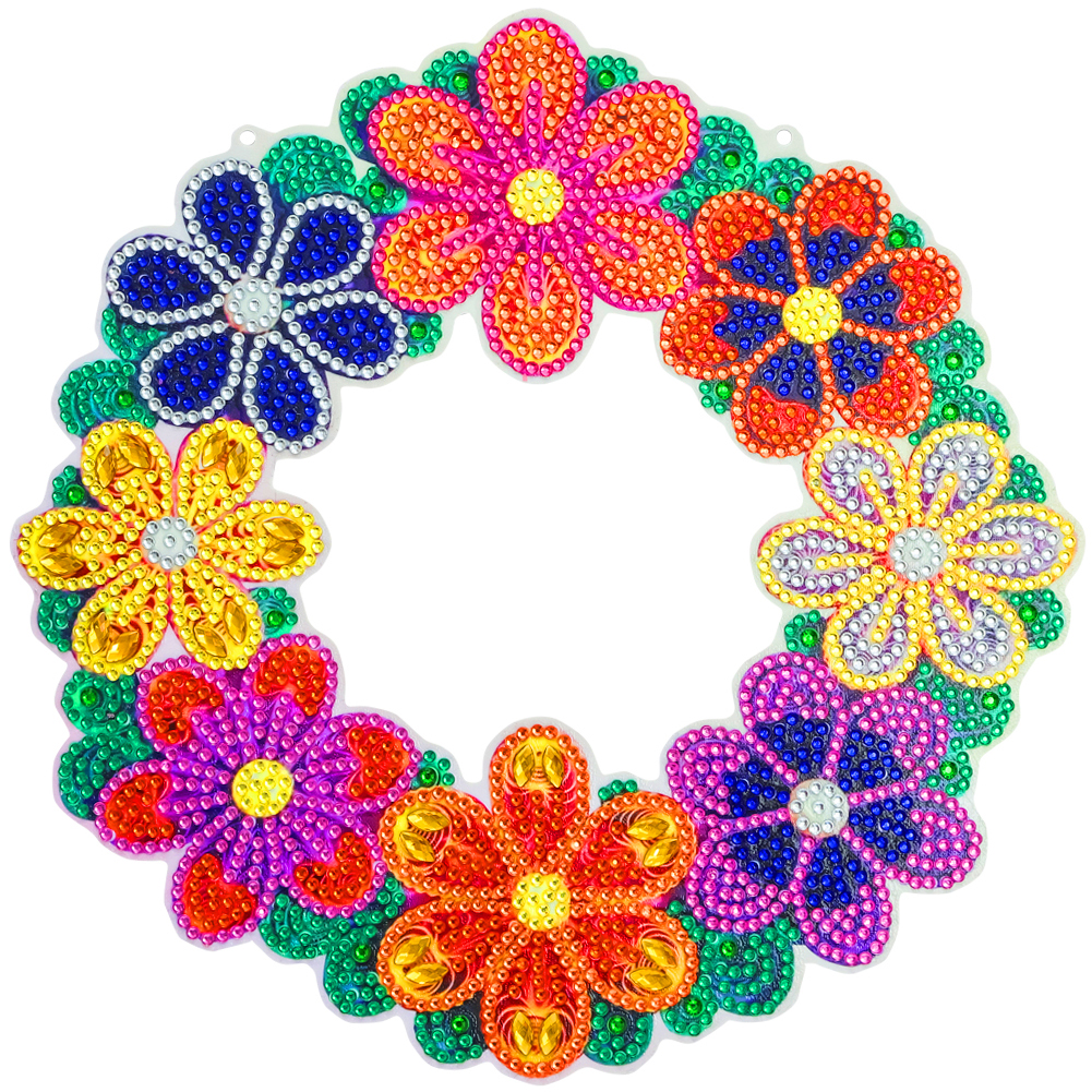 

Flower Wreath with Chain - 5D DIY Craft 23*23CM, 501 Original