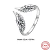 925 Sterling Silver Angel Wing Cuff Ring