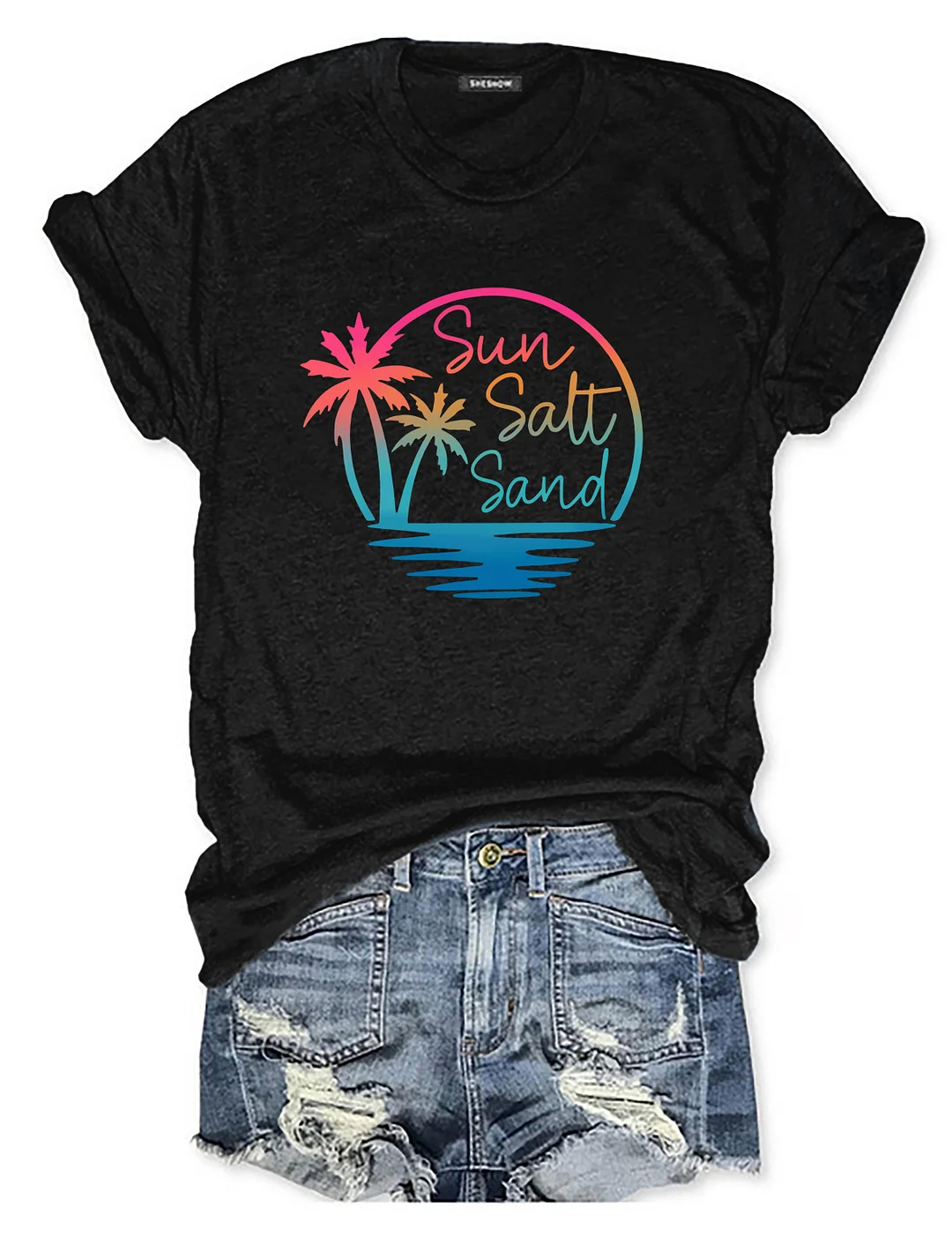 Retro Summer Sun Salt Sand T-shirt