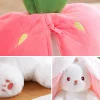 Jouets mignons en peluche &agrave; rabat de lapin de carotte de fraise
