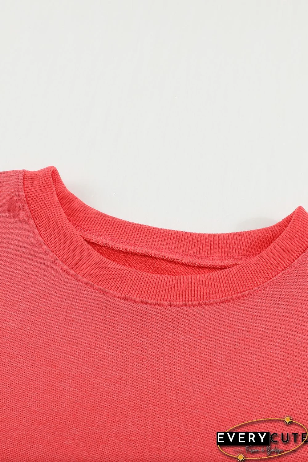 Plain Crew Neck Pullover Sweatshirt