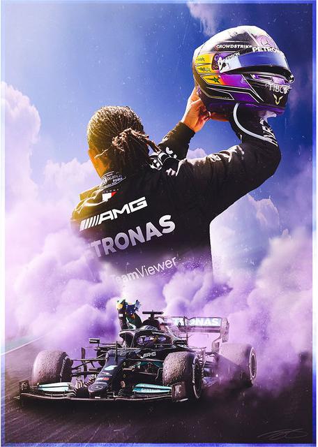 Lewis Hamilton Formula 1 F1 Posters Print Racing Car Portrait Canvas Painting Home Decor Wall Art Picture for Living Room Decor