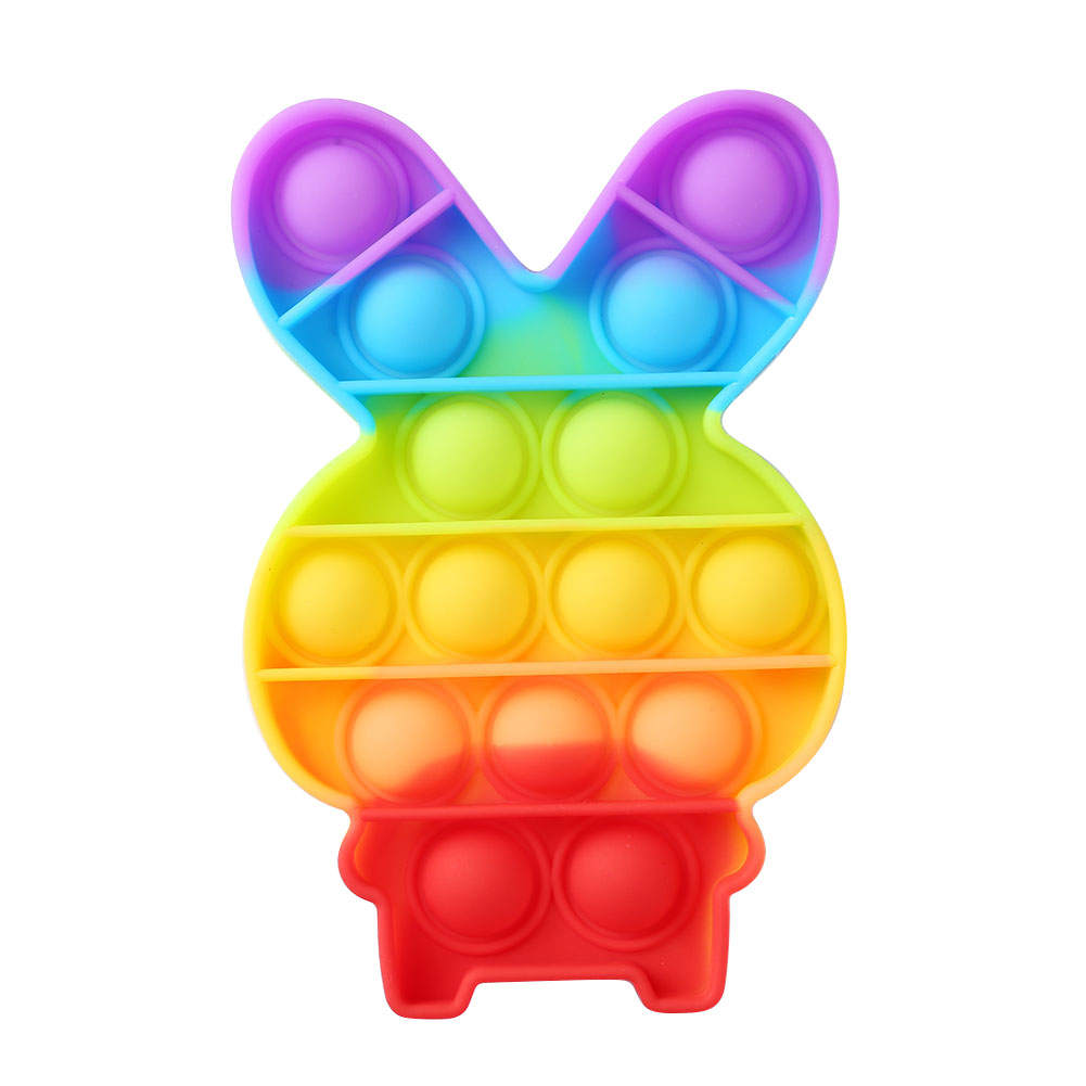 

Rainbow Rabbit Push Bubble Sensory Toy for Autism Stress Relief, 501 Original