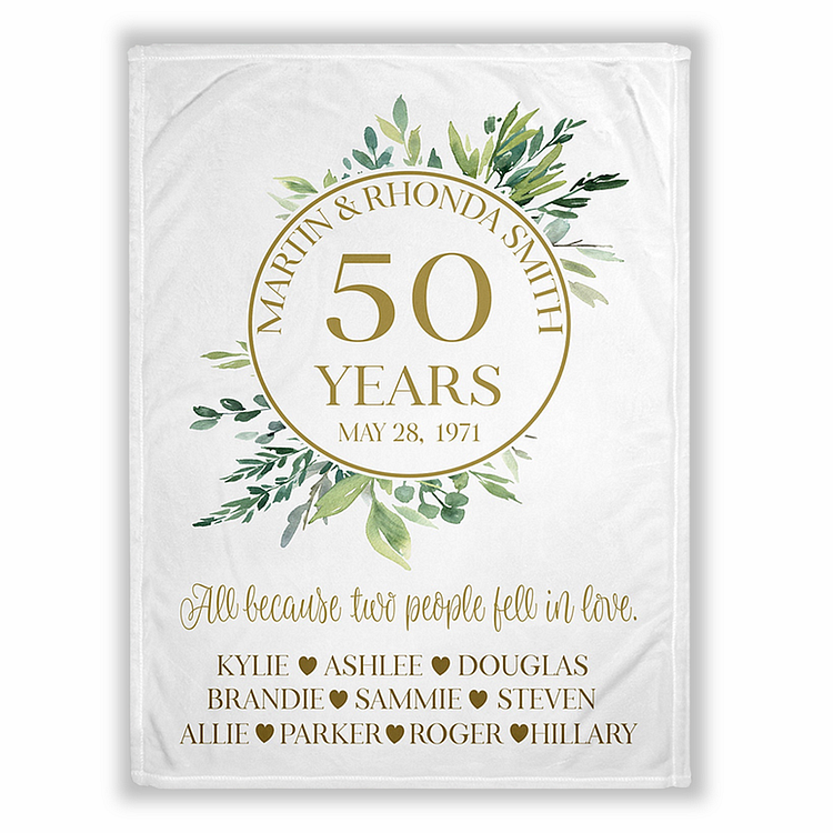 BlanketCute-Personalized Family Blanket with Your Anniversary | 03