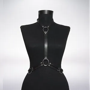 pornhint Pornhint Black Leather Body Fashion Harness, Plus Size Harness for Women
