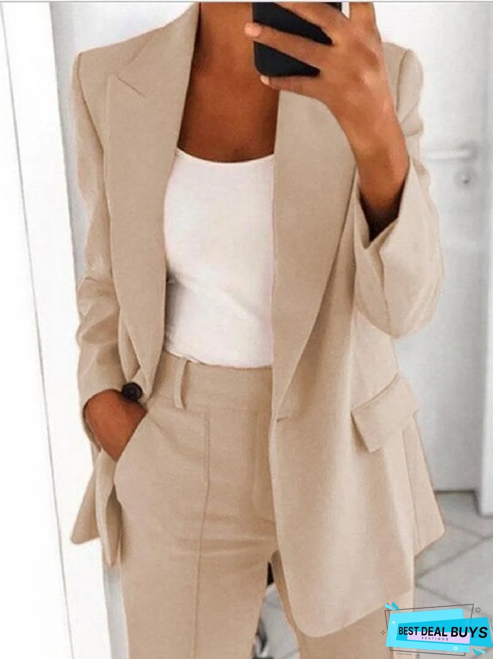Casual Long Sleeve Solid Outerwear