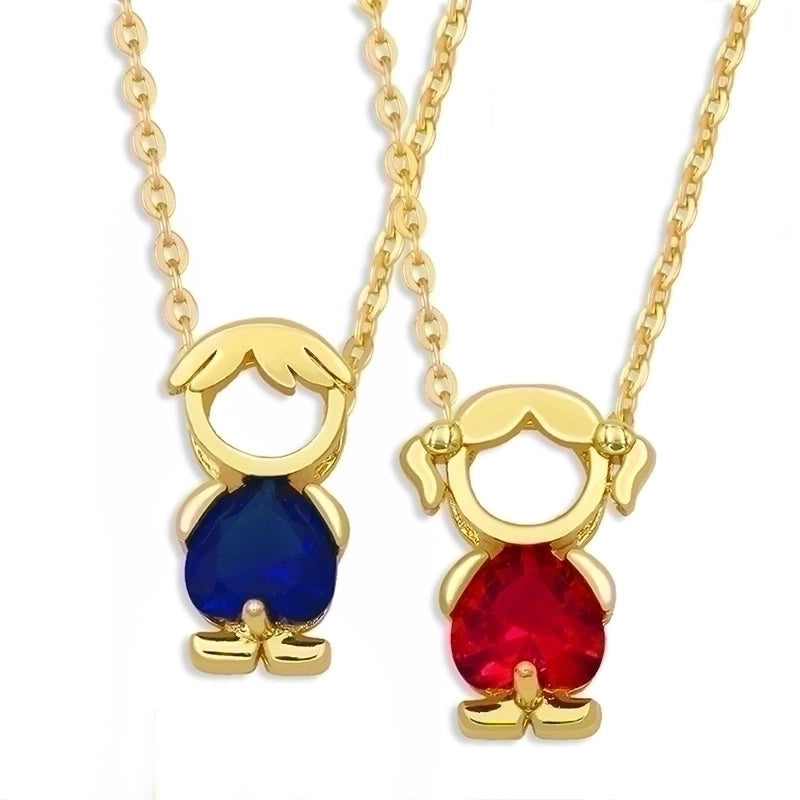 Copper Plating Cartoon Character Necklace