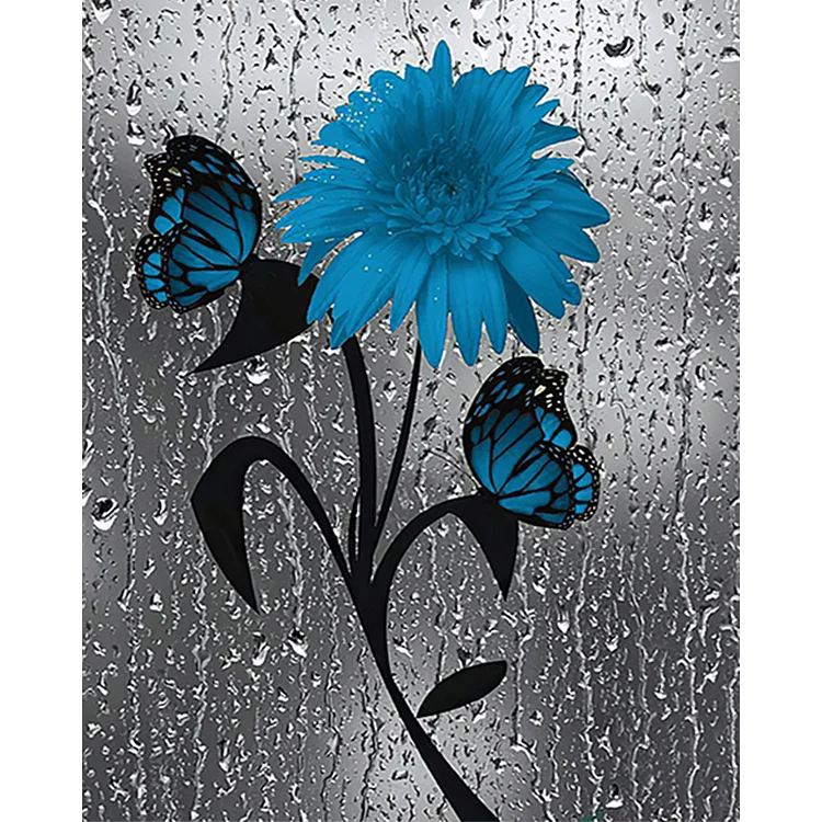 Blue Flower - Painting By Numbers - 40*50CM gbfke