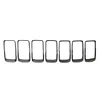 7pcs/set Gloss Black Grille Grill Rings for Grand Cherokee 2014-2016
