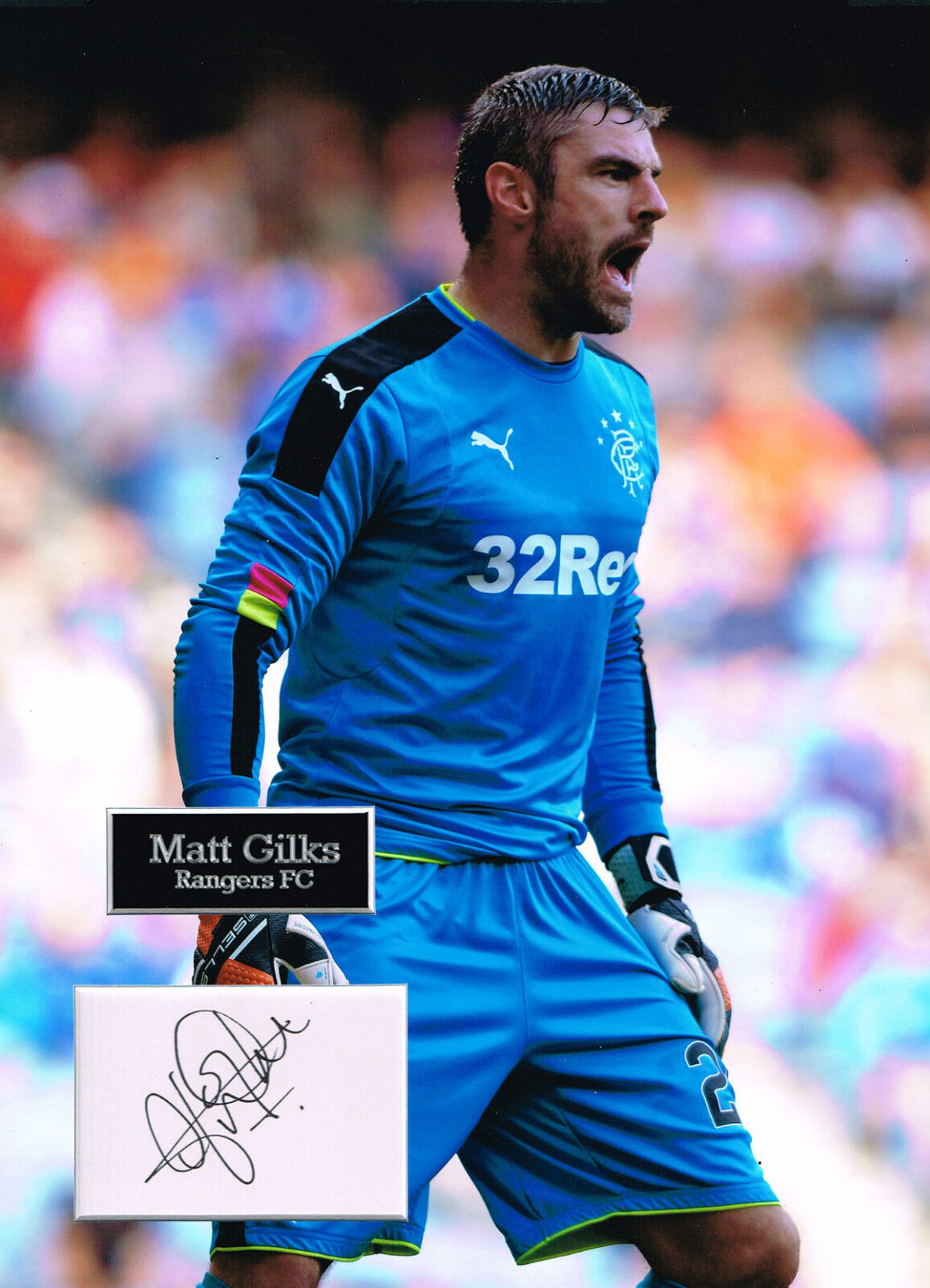 Matt GILKS SIGNED Autograph 16x12 Photo Poster painting Mount AFTAL COA Glasgow Rangers SCOTLAND