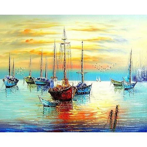 Landscape Boats Paint By Numbers Kits UK For Adult PH9231