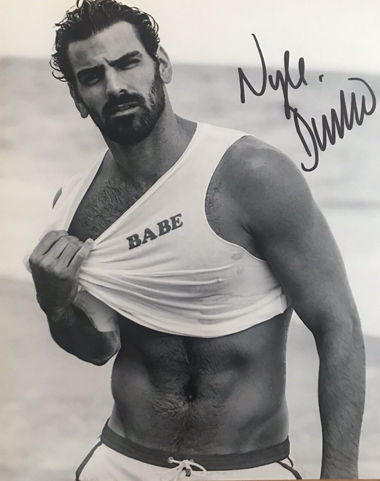 Nyle DiMarco signed Autographed 8x10 Photo Poster painting Sexy Male Model Shirtless