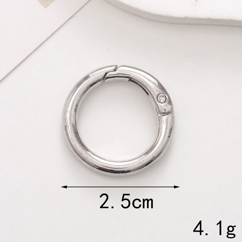 1 Piece 10 * 20mm 12*32mm 25*25mm Metal Solid Color Polished Keychain Lobster Clasp