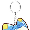 Blue Dolphin 14CT DIY Counted Plastic Cross Stitch Keychain Kit 10cm Embroidery Pendant Making Set Single-Sided Keychains Needlepoint Arts Craft Kit for Beginners Adults Jewelry Backpack Charms