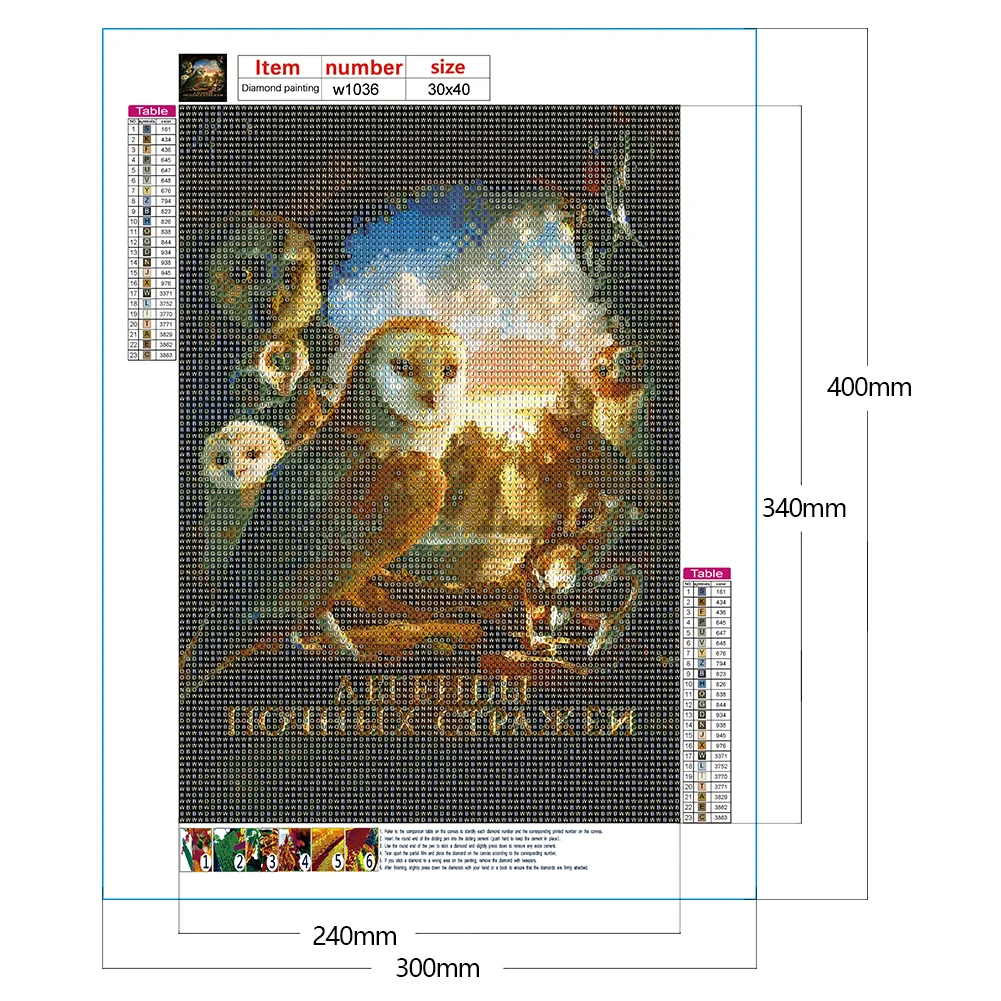 Full Round Diamond Painting 30*40cm - Night Guardian