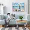 Beach Daisy Vase-11CT Stamped Cross Stitch 50*40cm/19.69*15.75in tapestrymarket