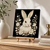 DIY Pearl Painting Rabbit for Home Wall Decor with Frame(30x30cm)