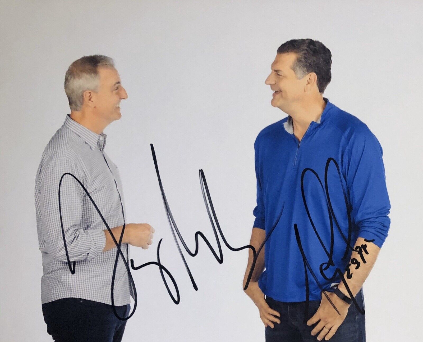 Trey Wingo & Mike Golic Signed Autographed Dual 8x10 Photo Poster painting ESPN Radio Coa