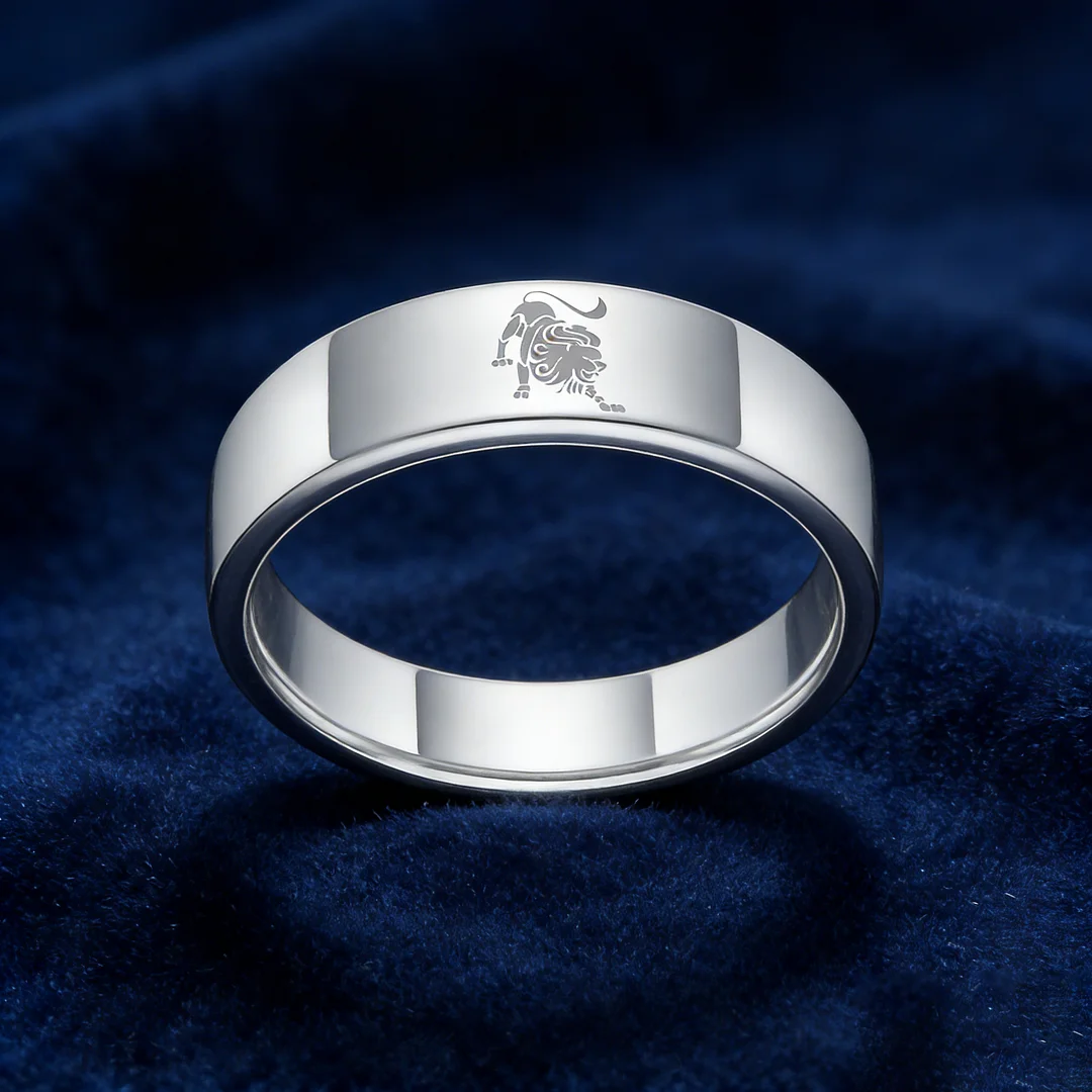 Mens Womens Flat Leo Tungsten Carbide Ring Sliver Couple Wedding Bands Top Comfort Fit 4MM 6MM 8MM Width