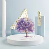 Diamond Painting Acrylic Purple Flower Tree Diamond Painting Desktop Decors for Beginner
