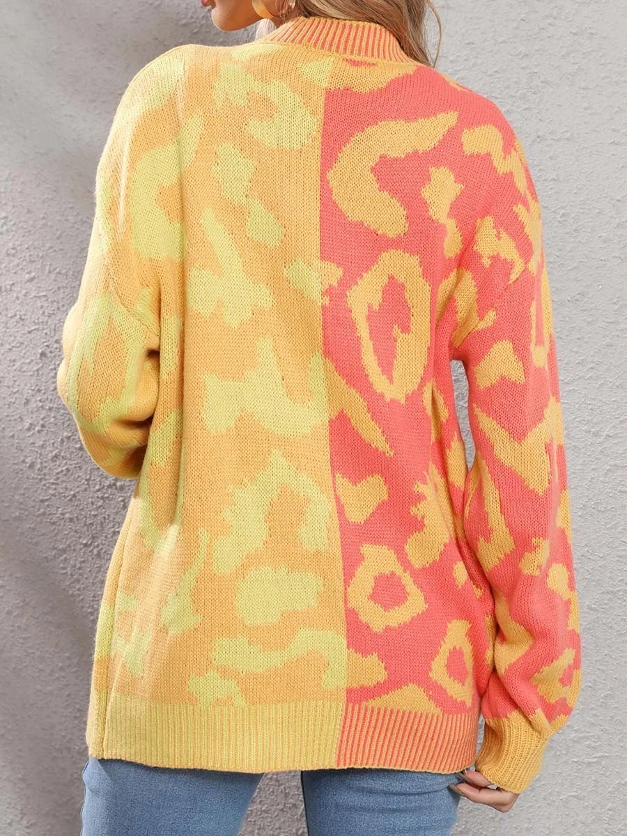 Women's Leopard Print Cardigan Sweater