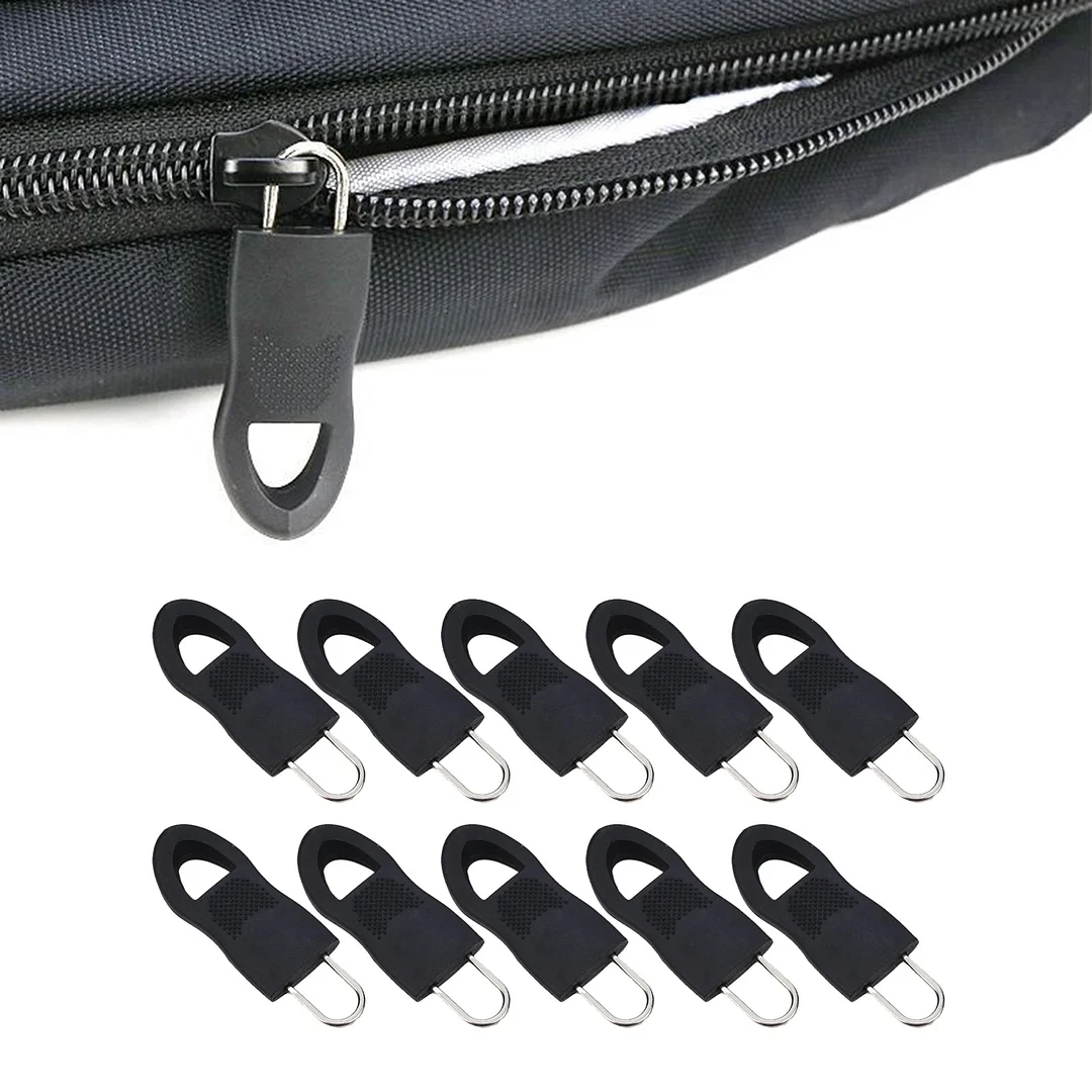 10Pcs Detachable Zip Fixer Zipper Pull Tags Tabs Repair Handle Pull Tags Replacement Zipper Tag Zip Fixer Repair for Clothes Bag