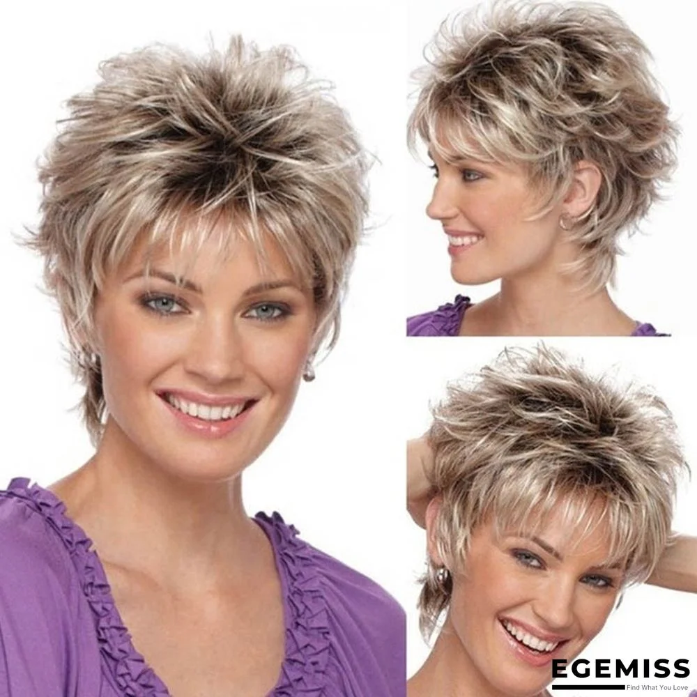 New Wig Women's Gradient Short Curly Hair | EGEMISS