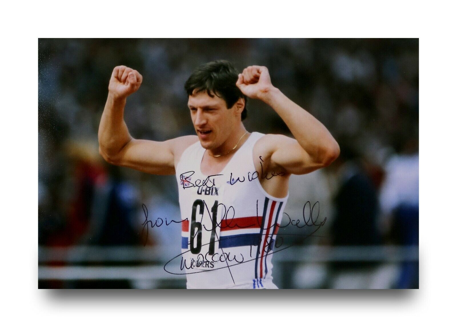 Allan Wells Signed 6x4 Photo Poster painting Olympic Champion Moscow 1980 Genuine Autograph +COA