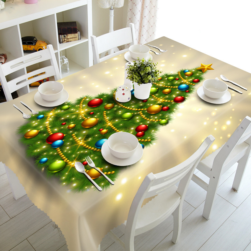 

Merry Christmas - 3D Tablecloth, 140*140cm, 501 Original