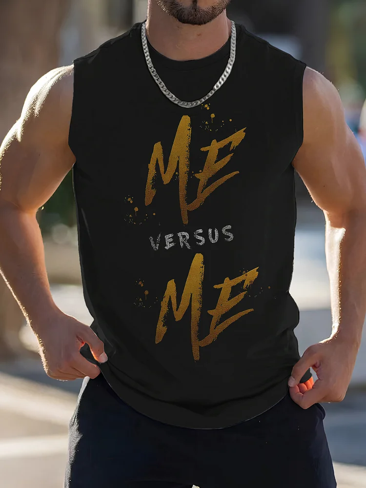 Men's Me Versus Me Printed Workout Tank Top