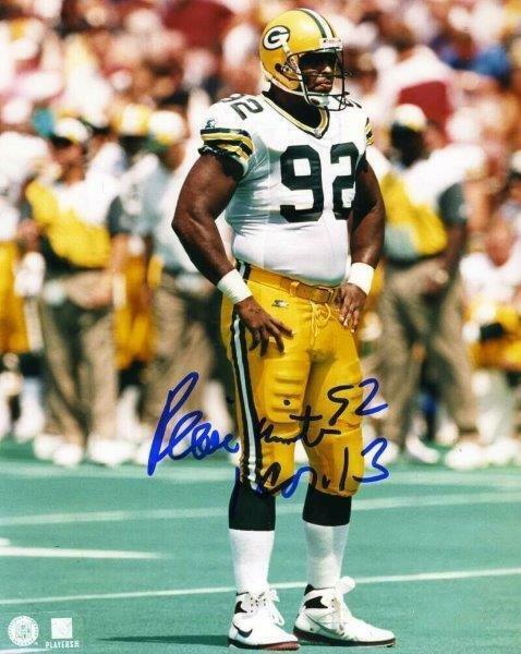 REPRINT - REGGIE WHITE Green Bay Packers Signed Autographed 8 x 10 Photo Poster painting RP