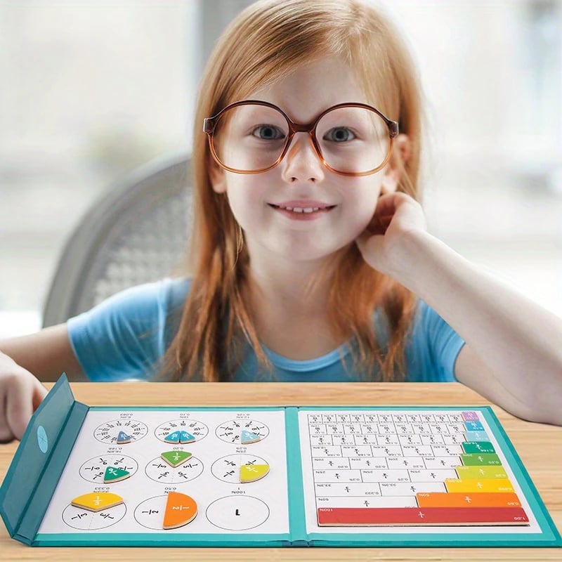 interactive magnetic fraction for educational math puzzle toy with skills development 5