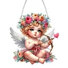 (US Only)Acrylic 2D Flat DIY Angel Girl Hanging Diamond Art Kits Wall Door Decoration
