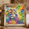 Kits de peinture en diamant partiel en forme sp&eacute;ciale de chat color&eacute; 5D DIY pour adultes d&eacute;butants d&eacute;coration int&eacute;rieure diamants et kits d&rsquo;art pr&eacute;cie