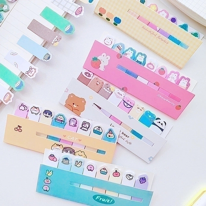 Japan And South Korea Stationery Cute Regimented Rows Notes Sticky Notes Notes Left Note Sticker Stick Label Learning Classification Notes4