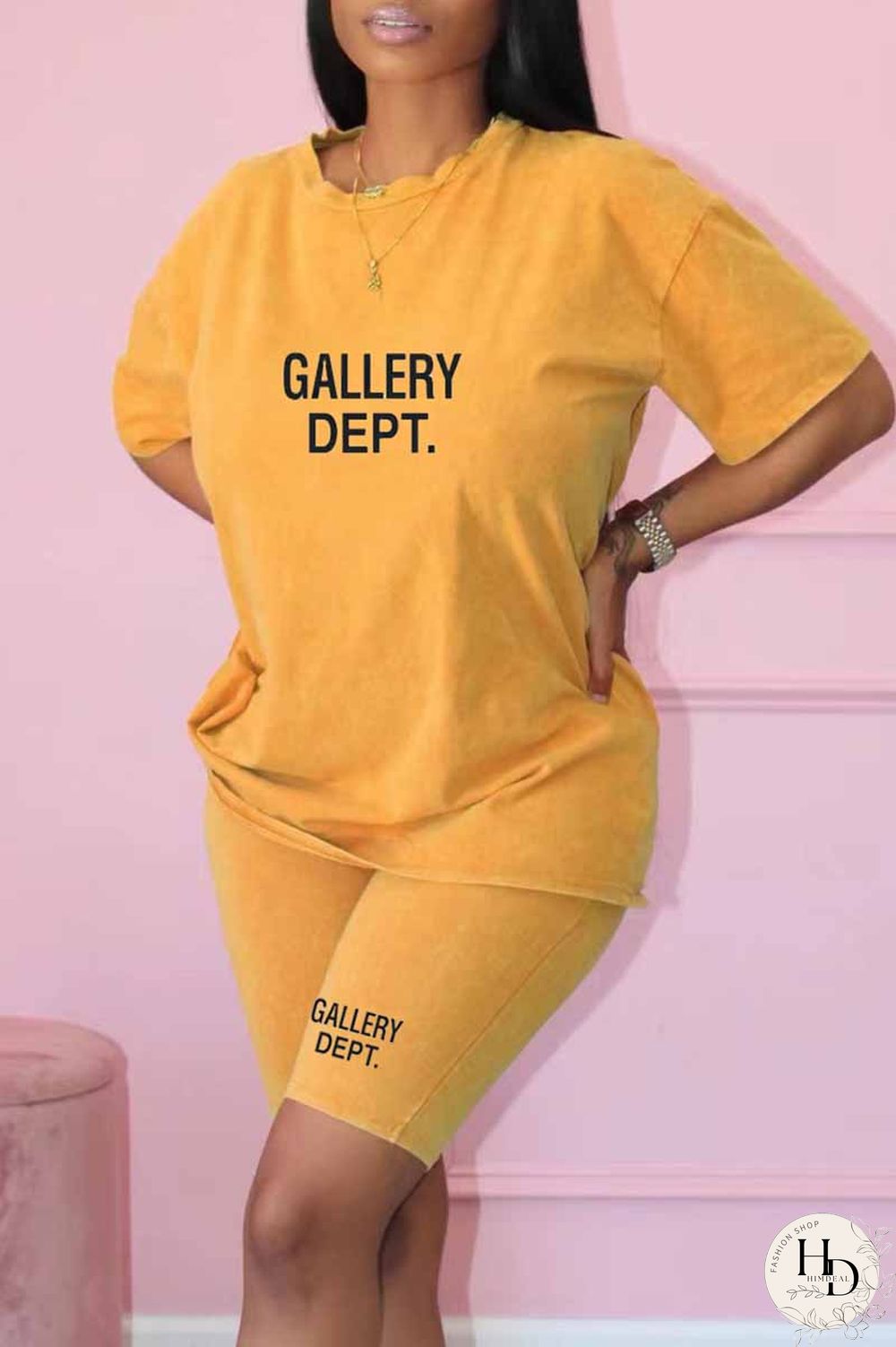 Purple Casual Print Letter O Neck Short Sleeve Two Pieces