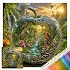 Apple Landscape Full 11CT 3 Strands DIY Stamped Cross Stitch Kits for Beginners Adults Home Wall Decor Cross Stitch Art and Crafts Kits 45x45cm tapestrymarket