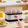 Smart Egg Cooker Stainless Steel Egg Boiler 6 Egg Capacity for Home Kitchen (EU)