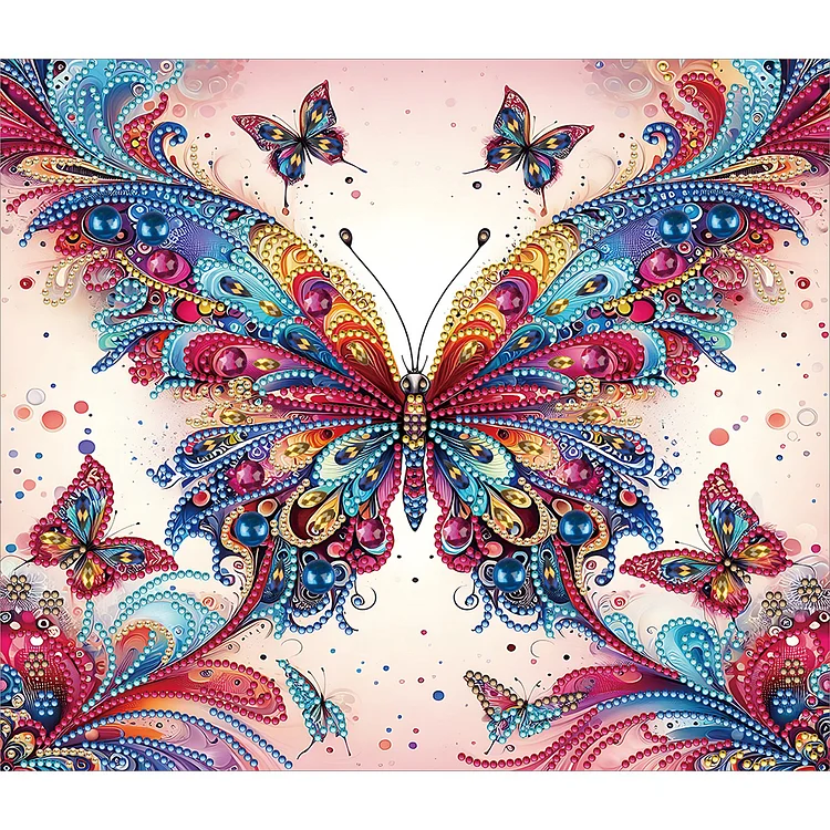 Partial Special-shaped Diamond Painting - Butterfly 35*30CM