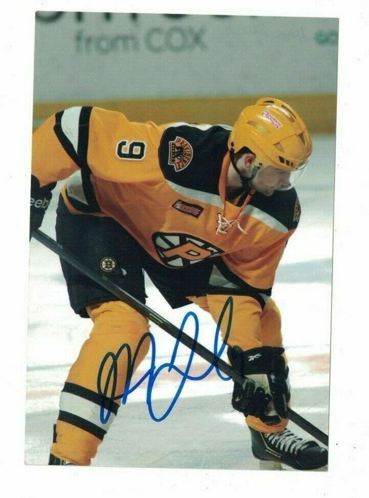 Matt Lindblad Providence Bruins Signed 4x6 Hockey Photo Poster painting W/Our COA