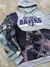 Stylish Ravens Print Splicing Long Sleeve Hoodies