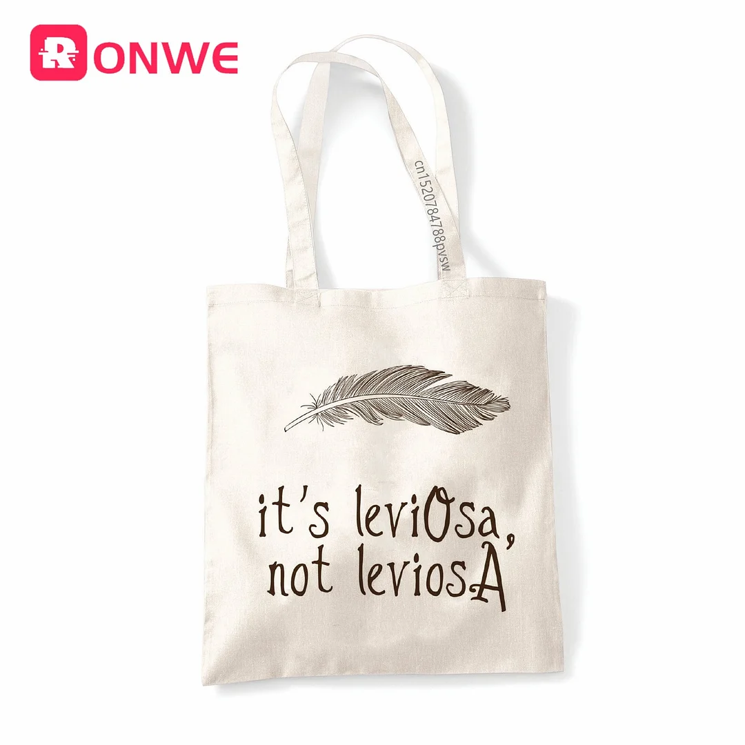It's Leviosa Not LeviosA Reusable Women Shopping Canvas Bag Girl Tote Eco Shopper Shoulder Bags,Drop Ship