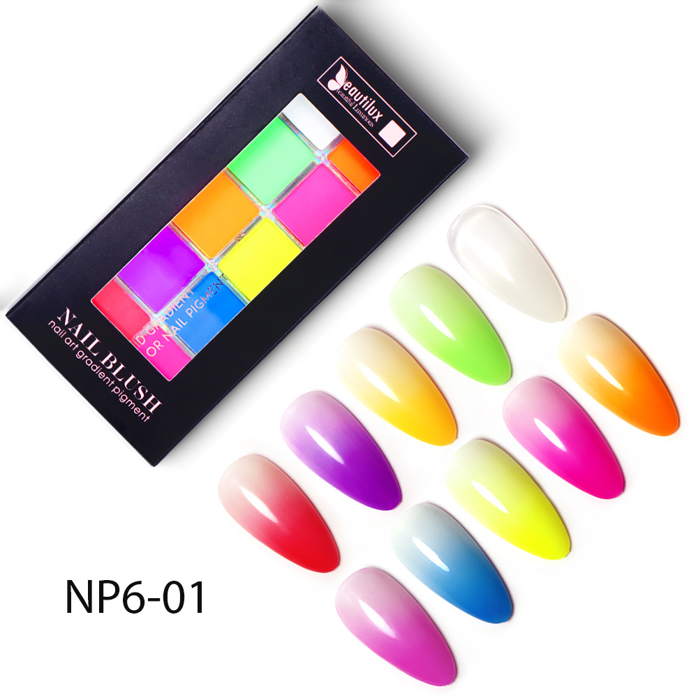 Nail Ombr&eacute; Pigment | Nail Blush | 6 colors 