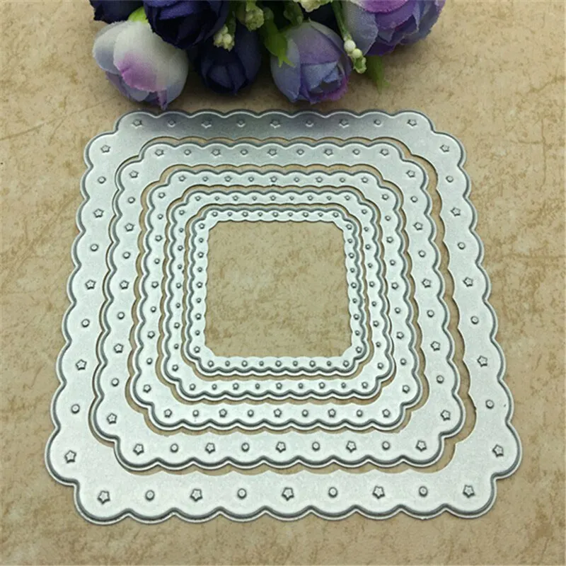 8pcs Basic Stars Cutting Dies Carbon steel Metal Cutting Dies Scrapbooking Decorative Paper Cards Template