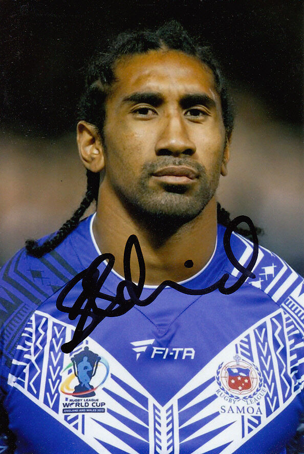 SAMOA HAND SIGNED SIA SOLIOLA 6X4 Photo Poster painting 2013 RUGBY LEAGUE WORLD CUP.