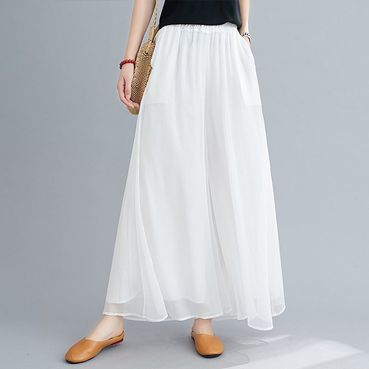 Chiffon A-Line Pants QueenFunky