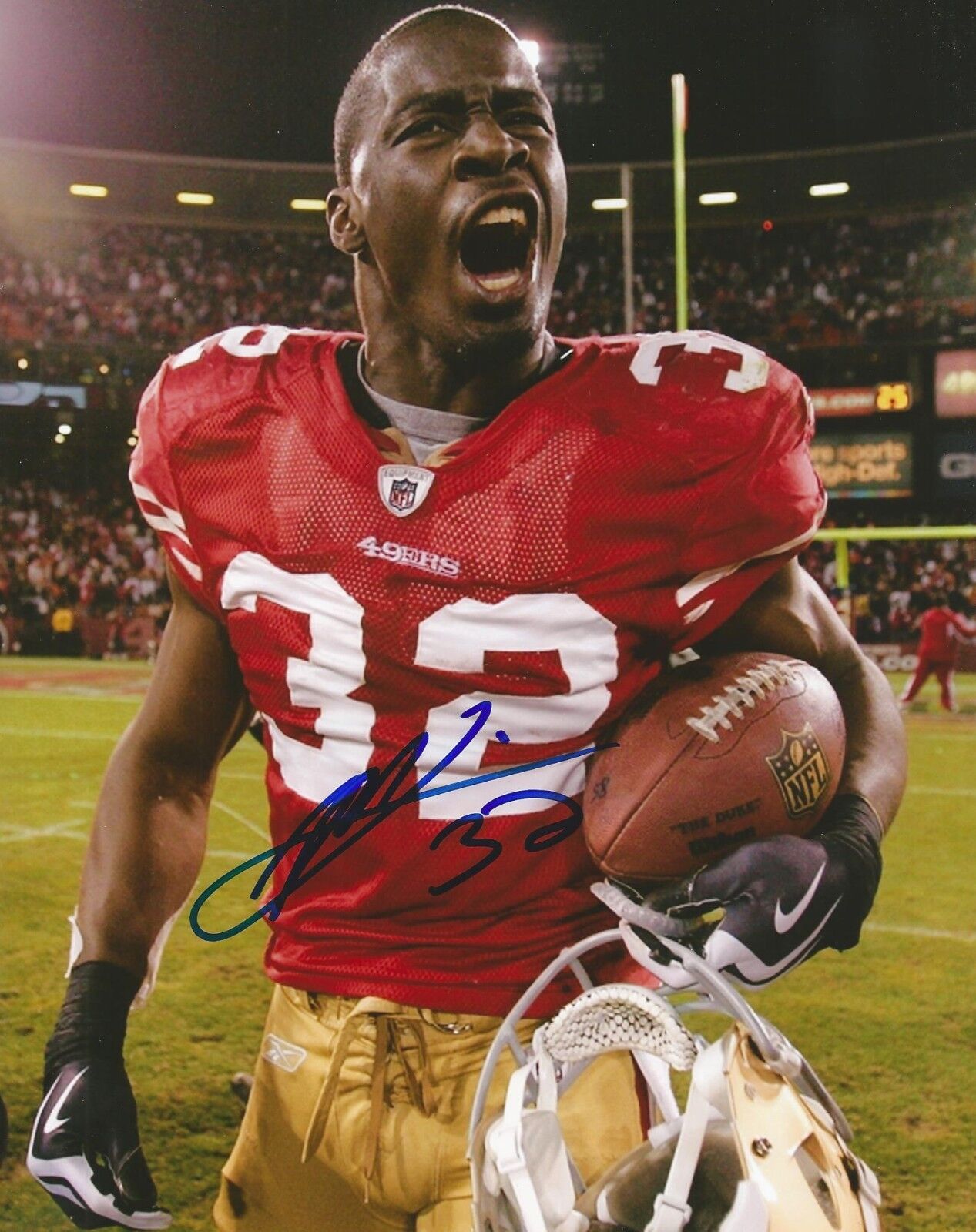 MICHAEL LEWIS SIGNED SAN FRANCISCO 49ers 8x10 Photo Poster painting w/COA