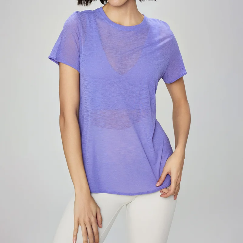 New cut-out cross-breathable short-sleeved tops